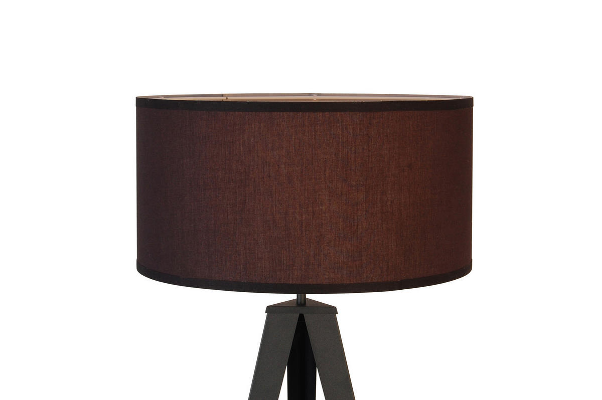 STOJACÍ LAMPA, 45/153 cm  - černá, Trend, kov/textil (45/153cm) - Novel