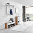 GARDEROBENBANK - Eichefarben/Alufarben, Design, Glas/Holzwerkstoff (117/46/34cm) - Moderano GARDEROBENBANK - Eichefarben/Alufarben, Design, Glas/Holzwerkstoff (117/46/34cm) - Moderano