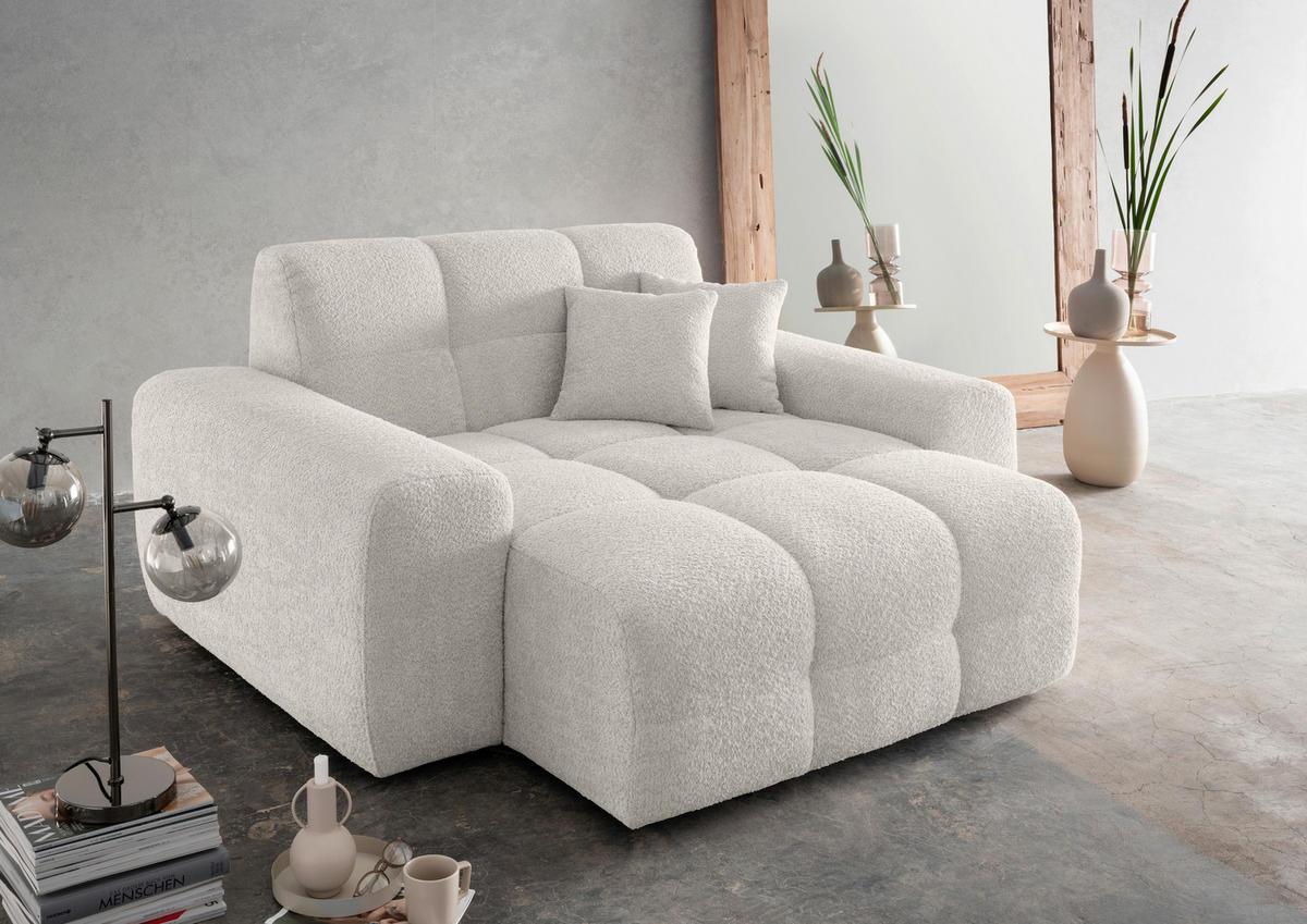 XXL-SESSEL - Schwarz/Weiß, MODERN, Kunststoff/Textil (181/87/155cm) - Livetastic