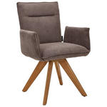 ARMLEHNSTUHL  in Cord  - Taupe/Wildeiche, Design, Holz/Textil (59/87/62cm) - Johann Jakob