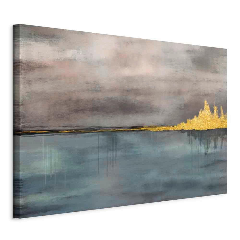 artgeist Leinwandbild Gold, Graublau 120x80x1.2 cm
