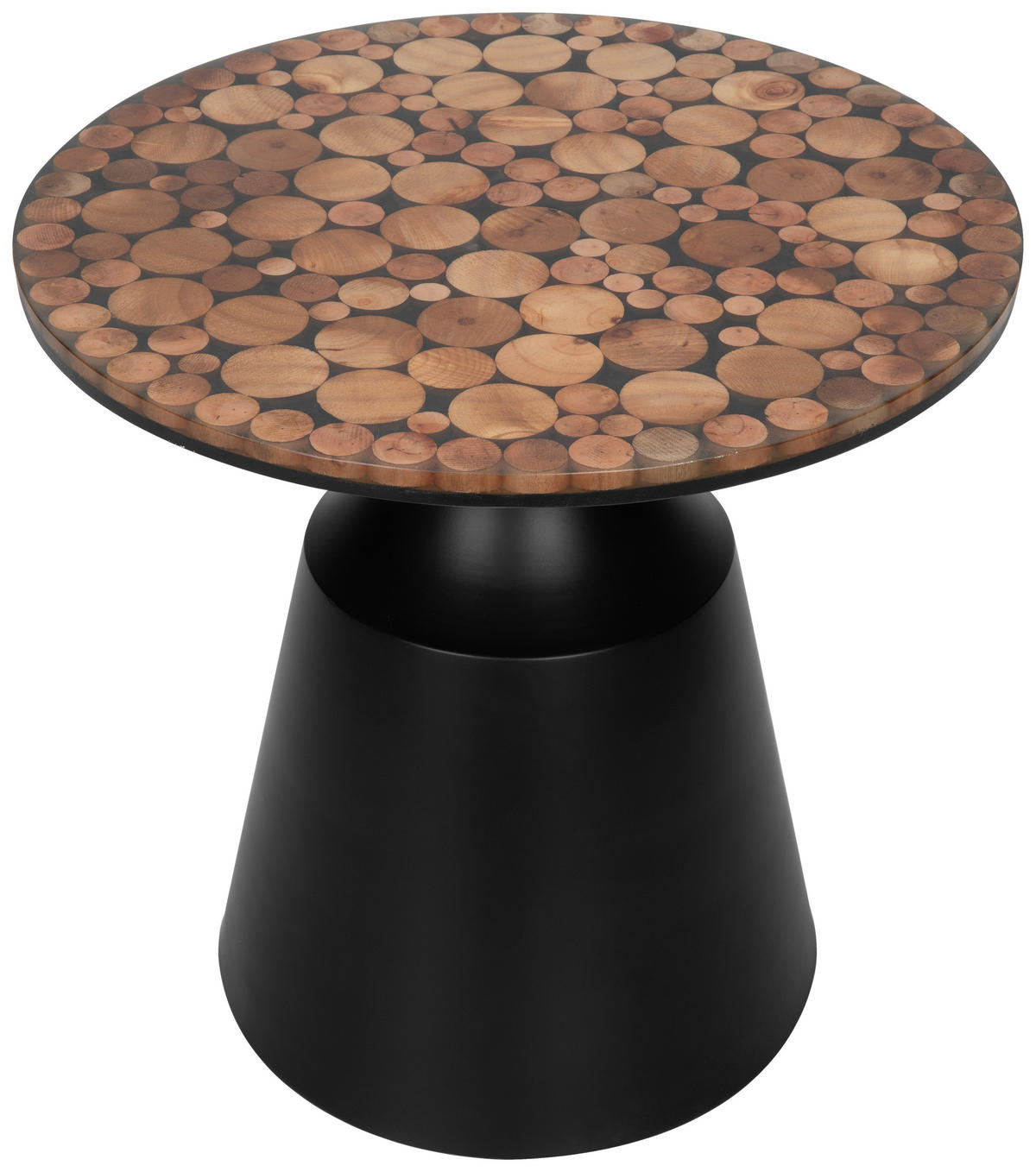 BEISTELLTISCH in Metall, Kunststoff, Holz  - Multicolor/Schwarz, LIFESTYLE, Holz/Kunststoff (49/47.5/49cm) - Livetastic