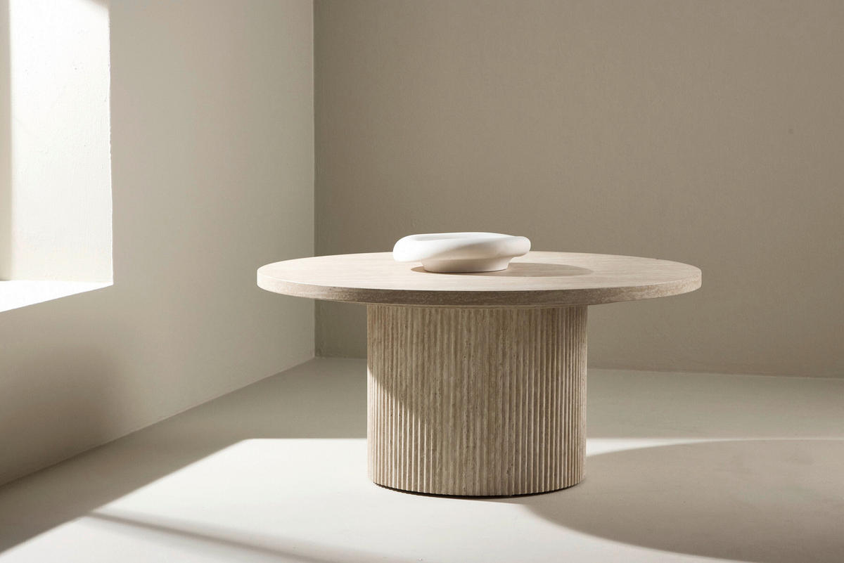 COUCHTISCH Pappel rund Beige  - Beige, MODERN, Holz (80/38cm) - Livetastic
