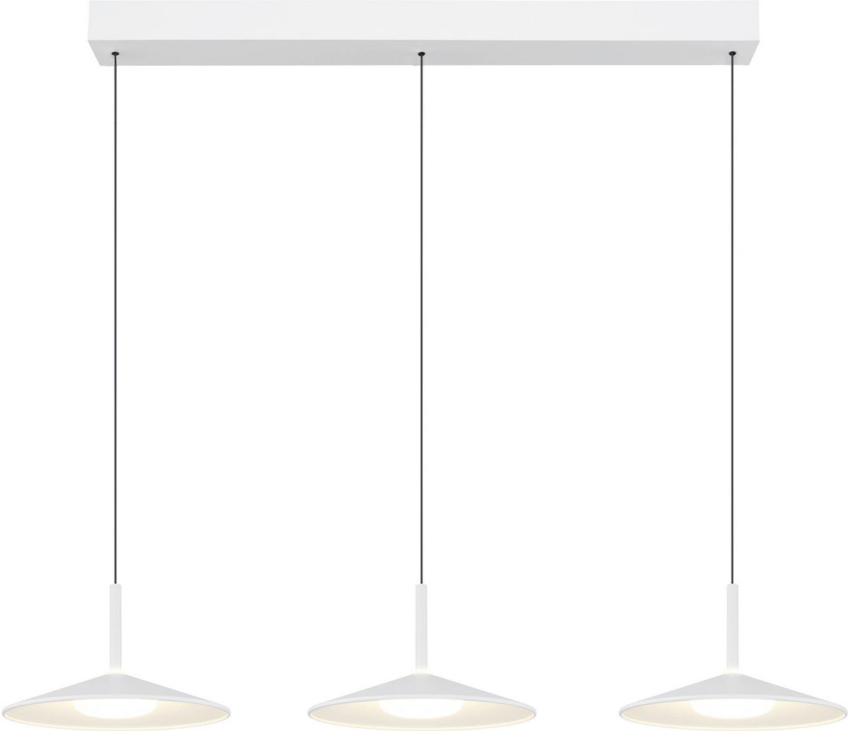 LED-HÄNGELEUCHTE LAMPONE 95/25/180 cm   - Transparent/Opal, Trend, Kunststoff/Metall (95/25/180cm) - Globo