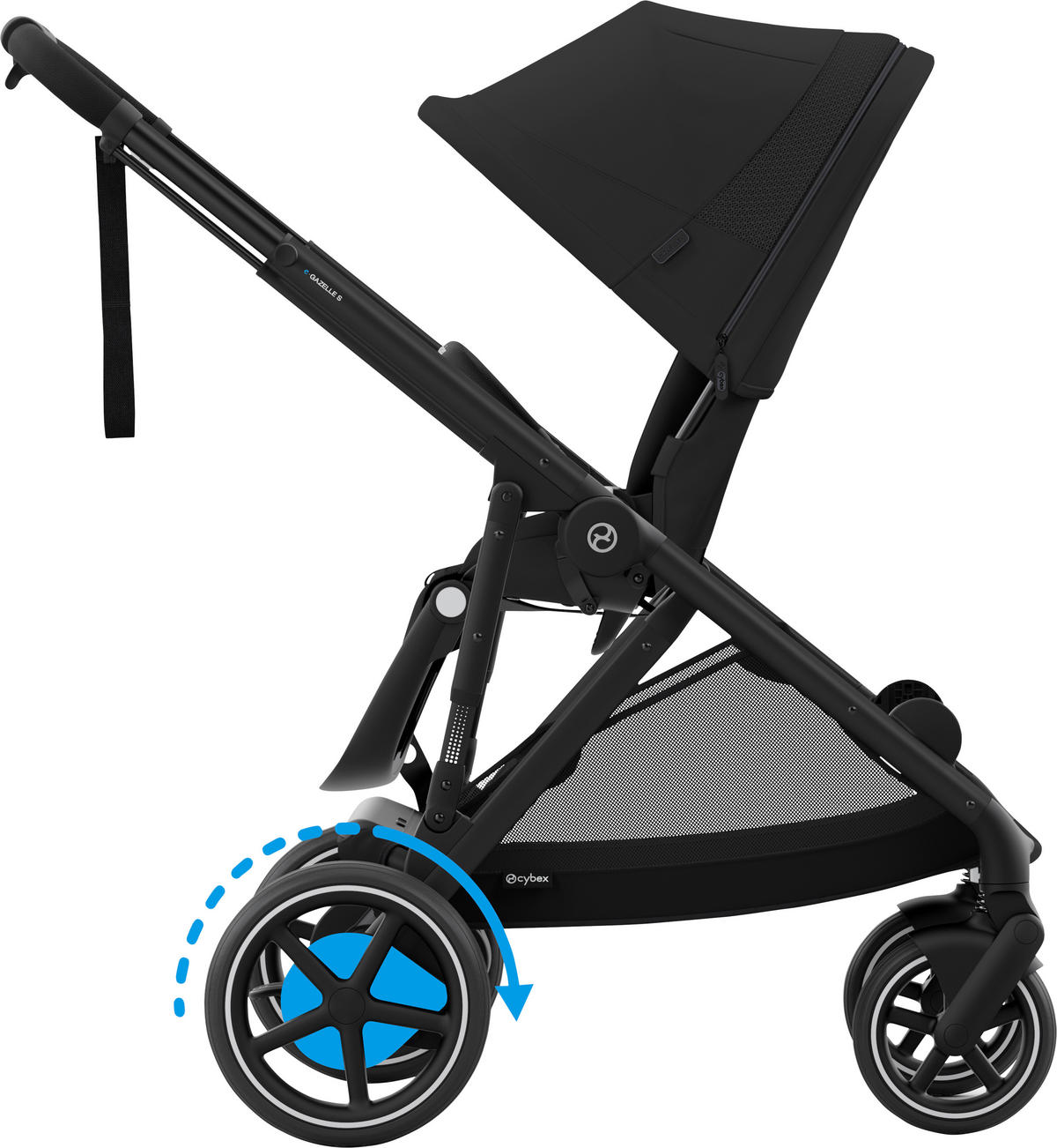 KINDERWAGEN e-Gazelle S  - Schwarz, Design, Kunststoff/Textil (94.5/66/100cm) - Cybex