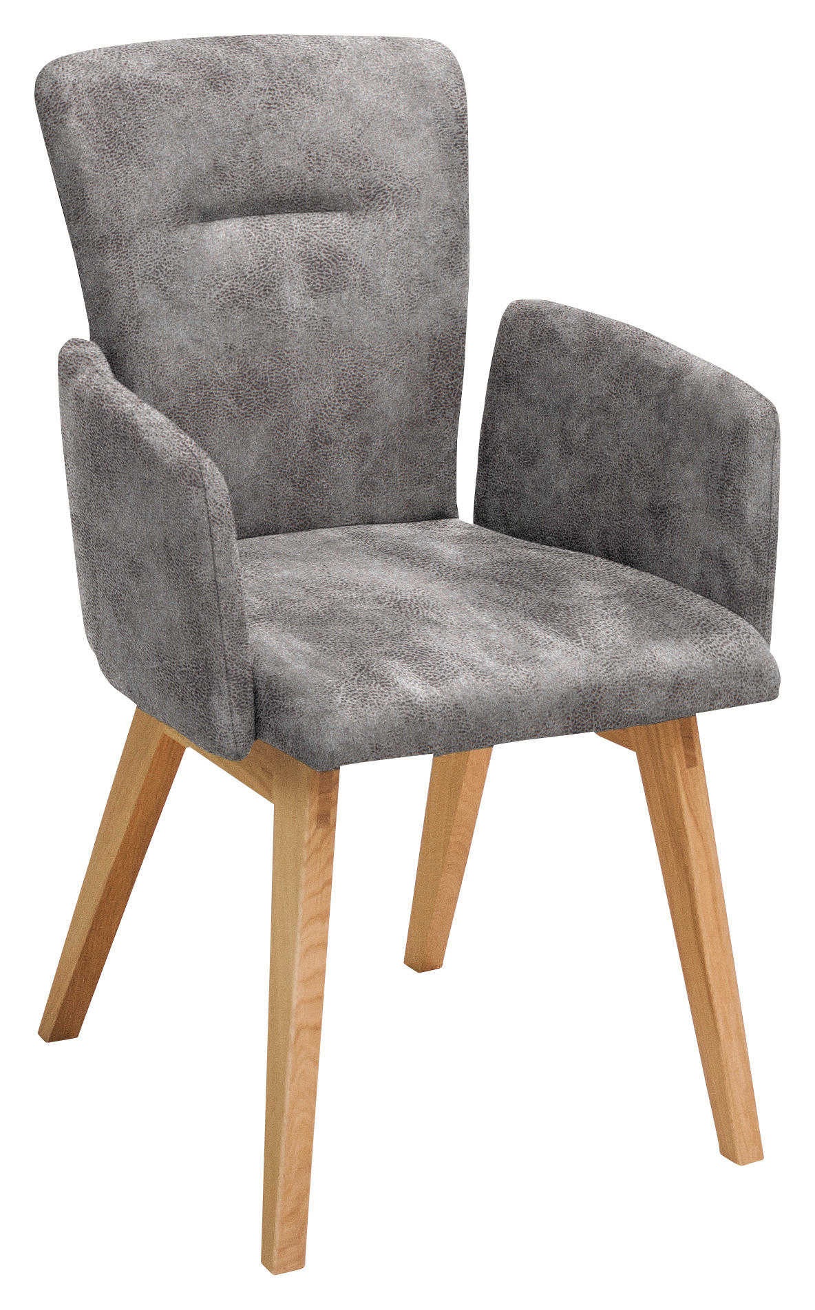 ARMLEHNSTUHL in Holz, Textil Grau  - Grau, KONVENTIONELL, Holz/Textil (57/91/66cm) - Dieter Knoll