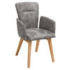 ARMLEHNSTUHL in Holz, Textil Grau  - Grau, KONVENTIONELL, Holz/Textil (57/91/66cm) - Dieter Knoll