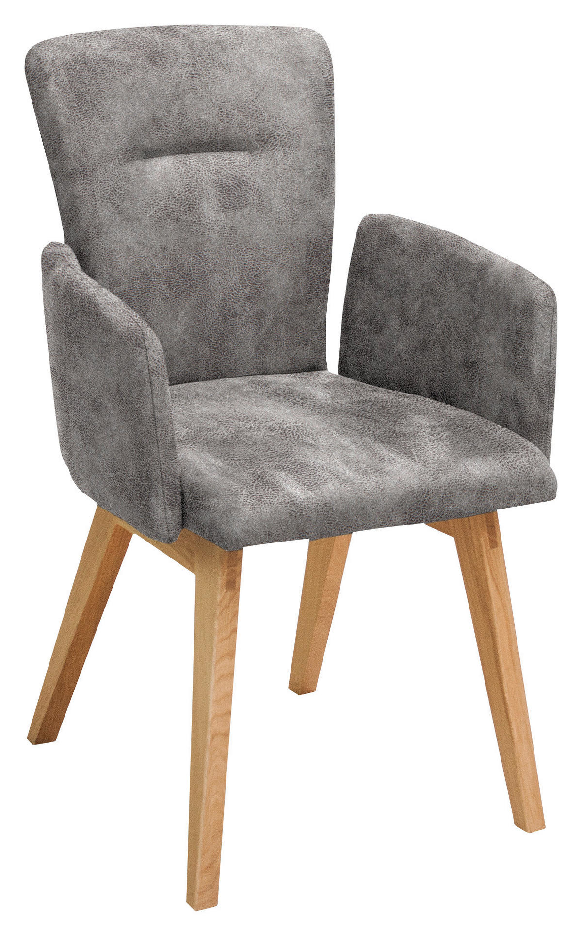 ARMLEHNSTUHL in Holz, Textil Grau  - Grau, KONVENTIONELL, Holz/Textil (57/91/66cm) - Dieter Knoll