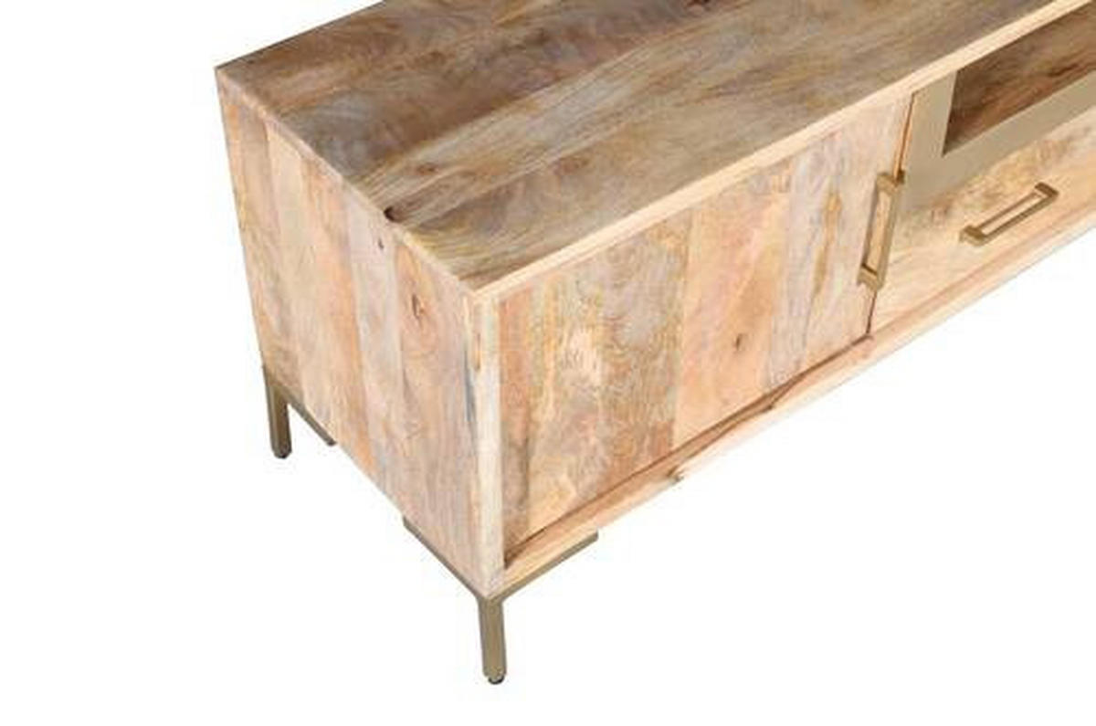 COMODĂ JOASĂ 145/57/40 cm  - culoare natur, Natur, metal/lemn (145/57/40cm) - MID.YOU