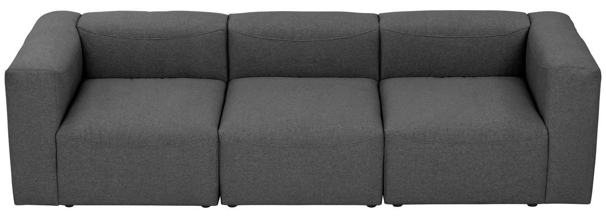 3-SITZER-SOFA Anthrazit  - Anthrazit, Design, Kunststoff/Textil (275/73/100cm) - Max Winzer