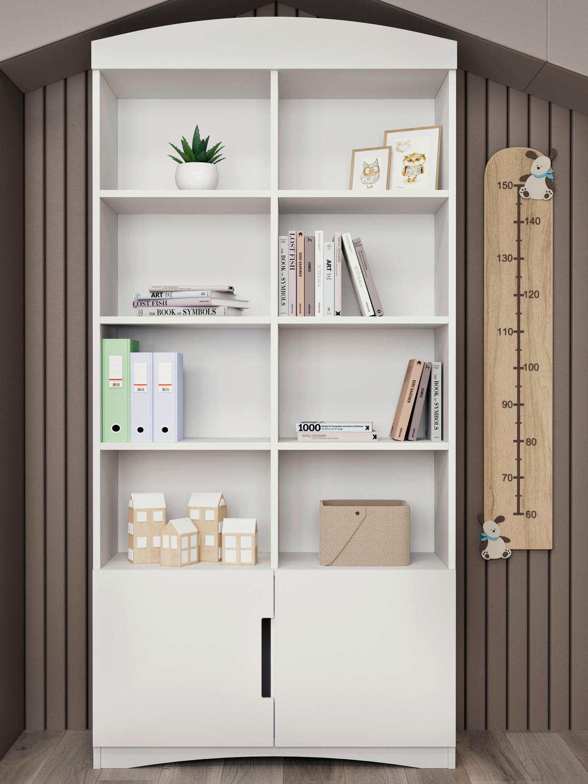 REGAL  90/188,2/36 cm Weiß  - Weiß, MODERN, Holzwerkstoff (90/188,2/36cm) - MID.YOU