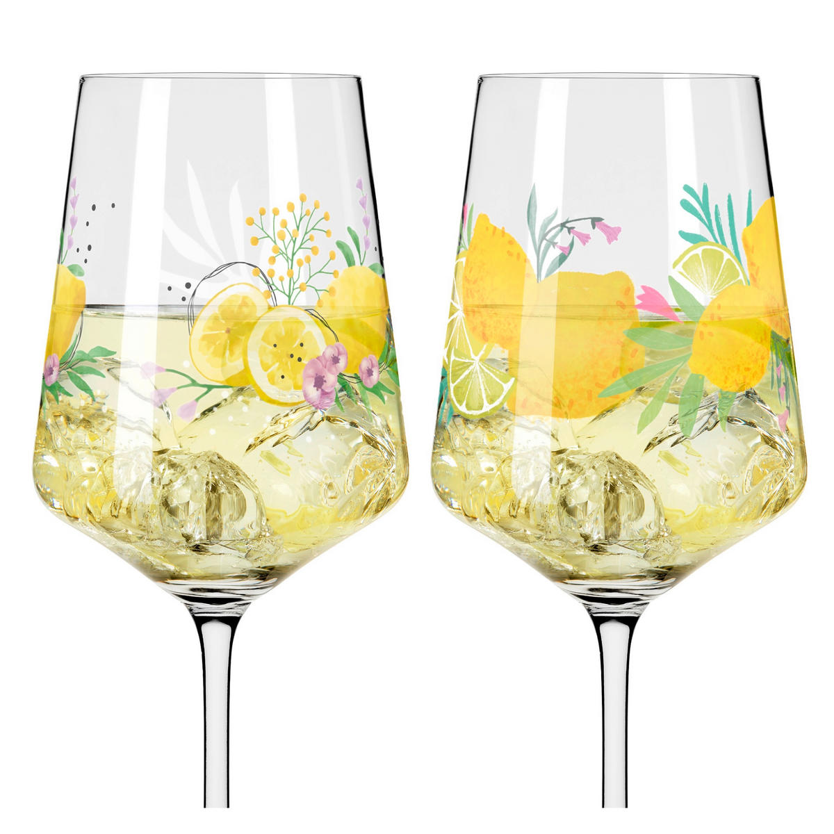 SPRITZERGLAS 544 ml 2-teilig  - Gelb/Lila, LIFESTYLE, Glas (9,3/22,5/9,3cm) - Ritzenhoff