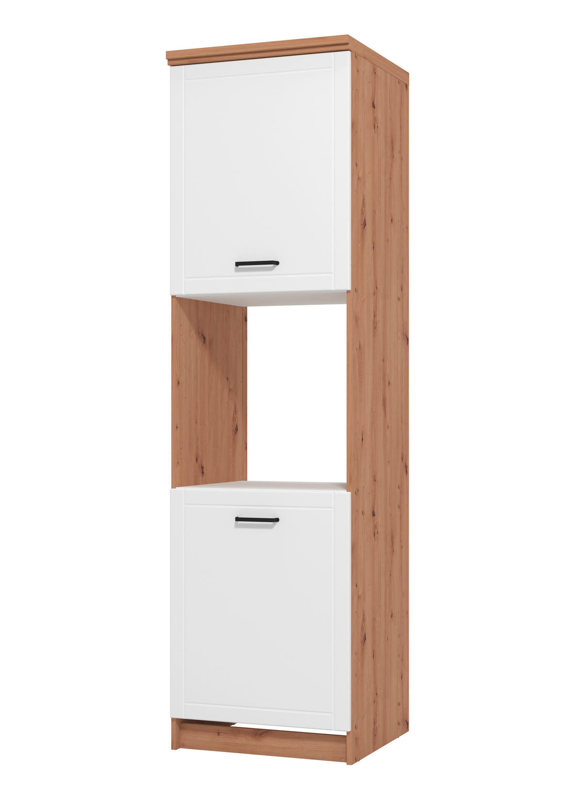 EDÉNYTÁROLÓ SZEKRÉNY - ezüsttölgy, Basics, faalapú anyag (60/217/58cm) - Carryhome