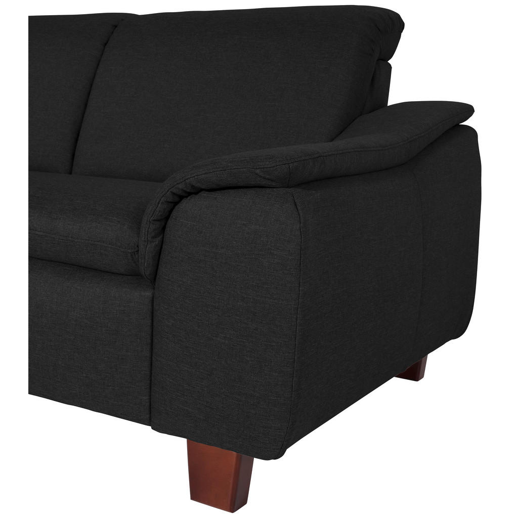 Thumbnail - Max Winzer Ecksofa, Schwarz, Textil, 2,5-Sitzer, Ottomane links, L-Form, 247x187 cm, Goldenes M, Made in Germany, Wohnzi...