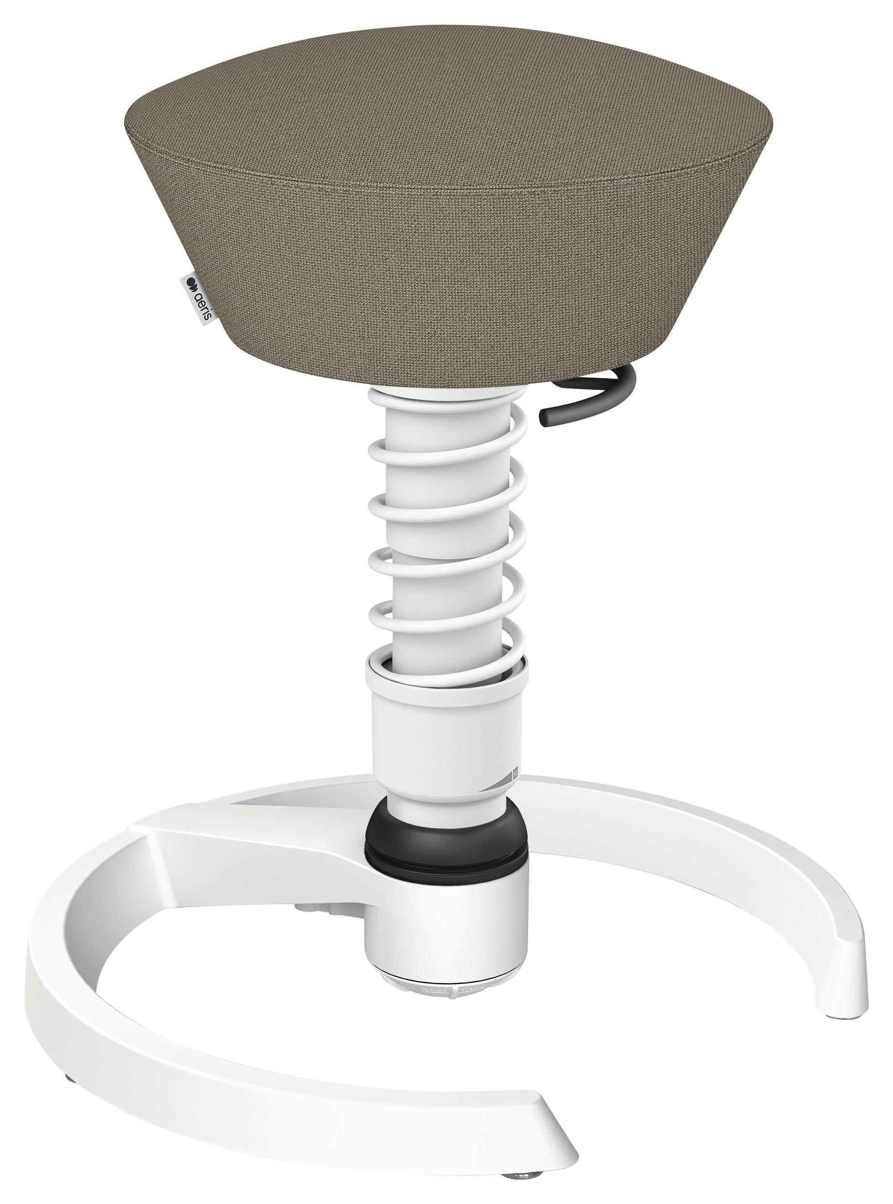 BÜROHOCKER recycel-Polyester   Weiss, Beige  - Weiss/Beige, Basics, Textil/Metall (55/45,66/55cm) - Aeris