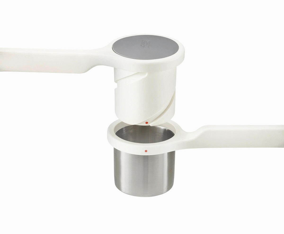 STISKALEC ZA ČESEN HELIX    9,4/26,5/9,1 cm                 - bela, Konvencionalno, kovina/umetna masa (9,4/26,5/9,1cm) - Joseph Joseph