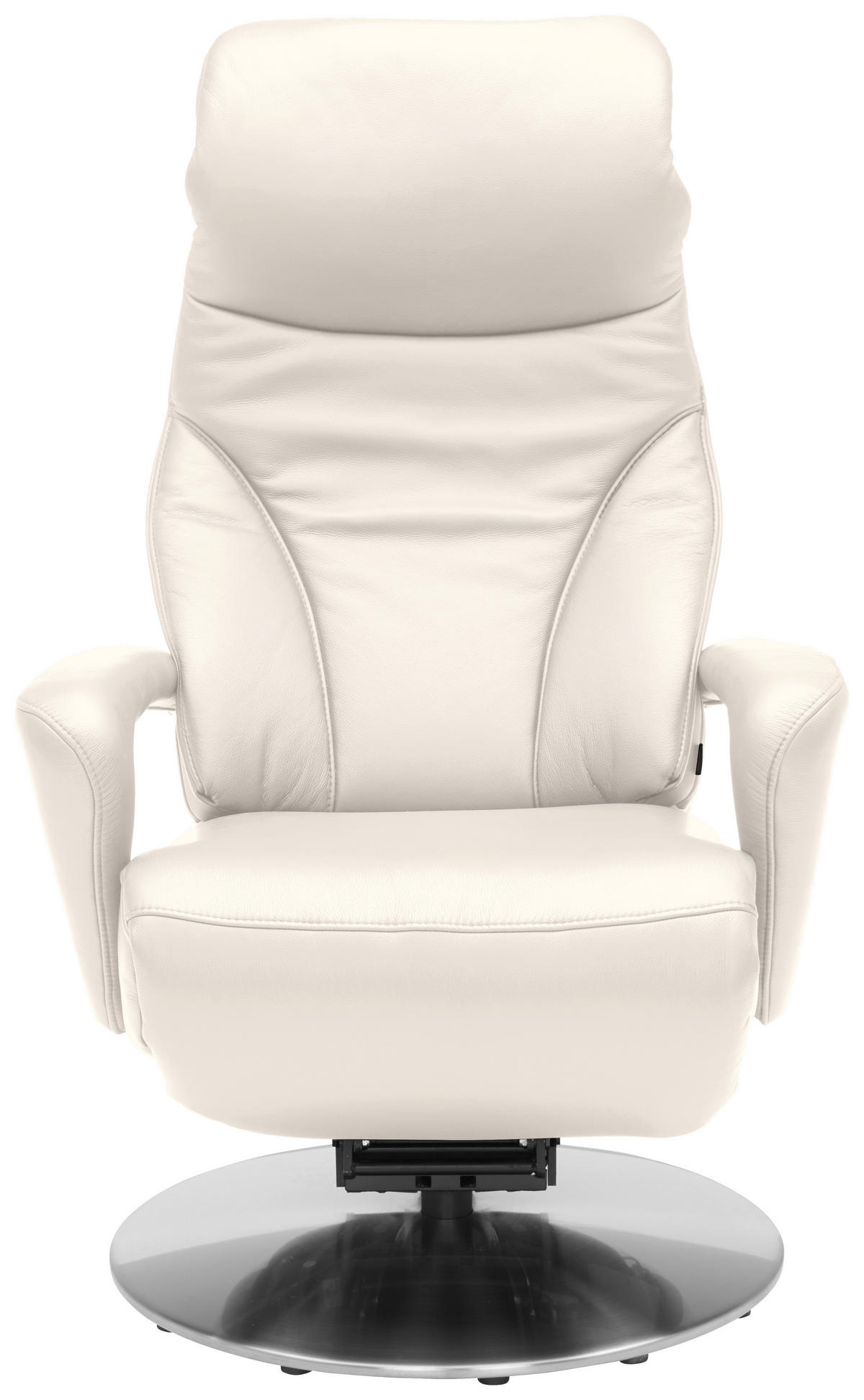RELAXSESSEL in Leder Beige  - Edelstahlfarben/Beige, Design, Leder/Metall (75/117/88cm) - Dieter Knoll