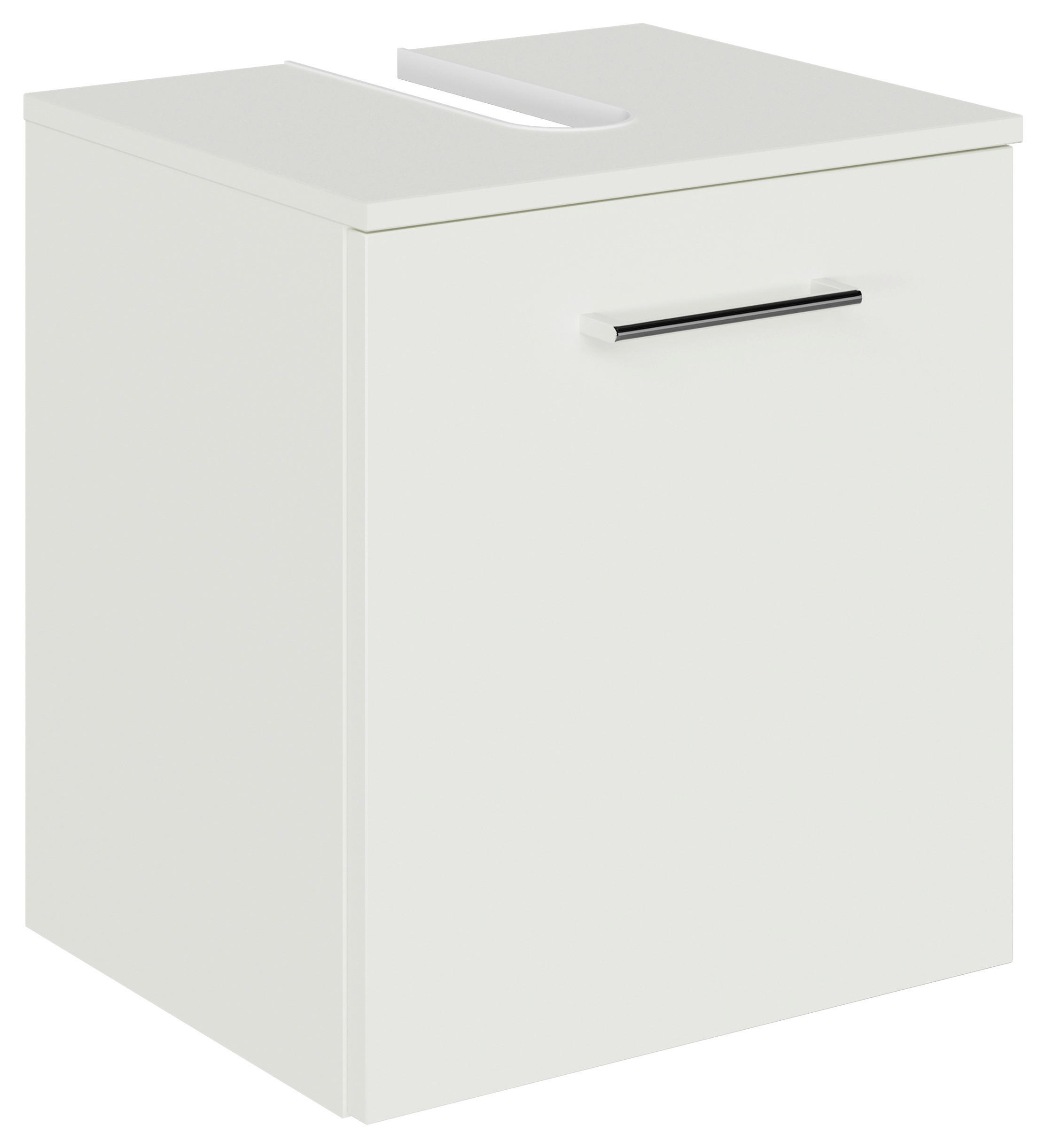 WASCHBECKENUNTERSCHRANK 45/49,8/38,3 cm  - Chromfarben/Weiß, KONVENTIONELL, Holzwerkstoff/Metall (45/49,8/38,3cm) - Sadena