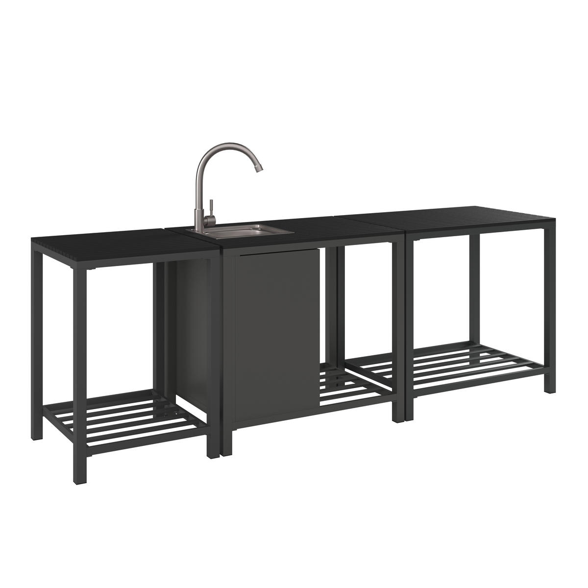 OUTDOORKÜCHE - Anthrazit, Modern, Kunststoff/Metall (90/84/61,5cm) - Ambia Garden