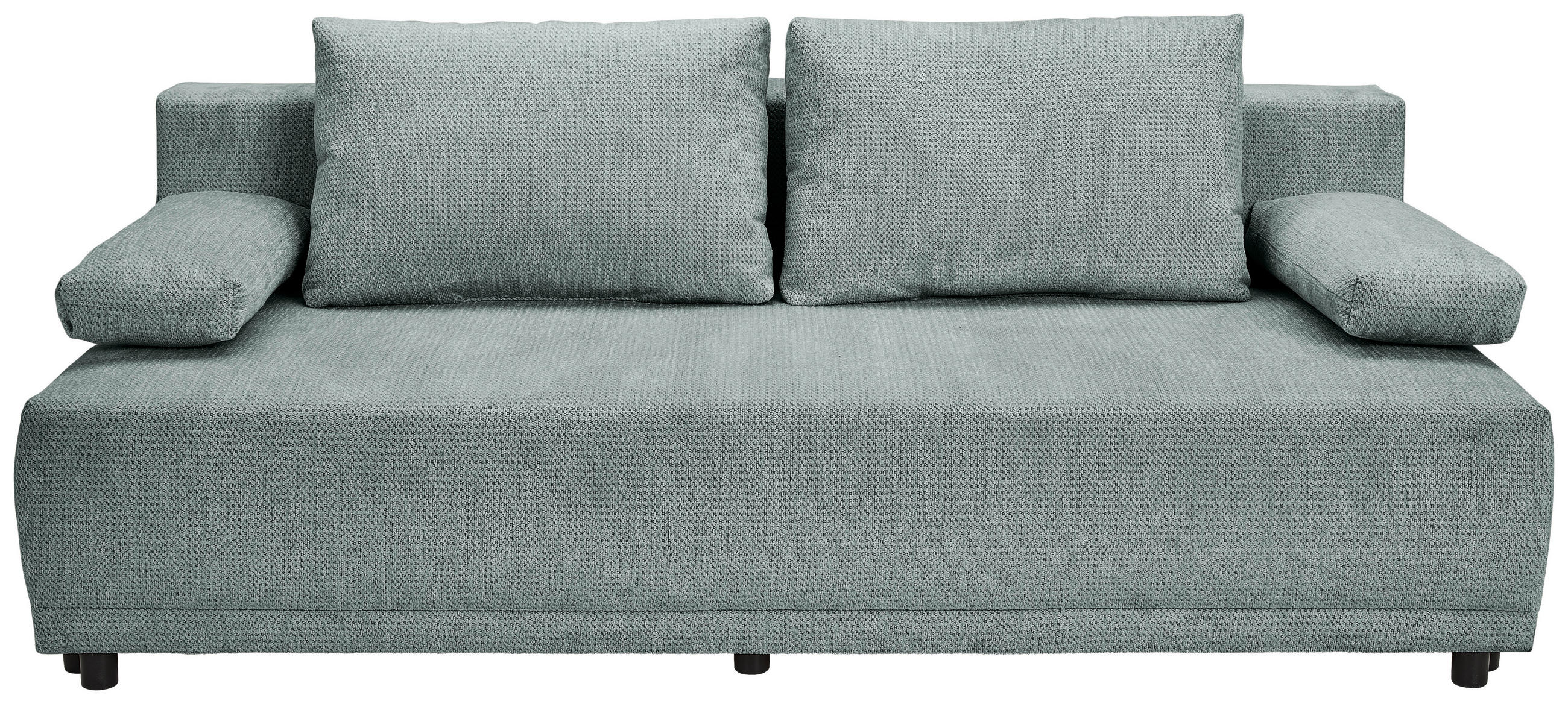 SCHLAFSOFA Chenille Grau  - Schwarz/Grau, KONVENTIONELL, Kunststoff/Textil (201/72/98cm) - Carryhome