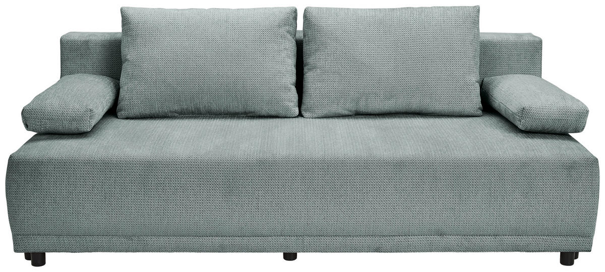 SCHLAFSOFA  mit Stoffauswahl, Liegefunktion, Schlafen auf Sitzhöhe, Rücken echt Chenille Grau  - Schwarz/Grau, KONVENTIONELL, Kunststoff/Textil (201/72/98cm) - Carryhome
