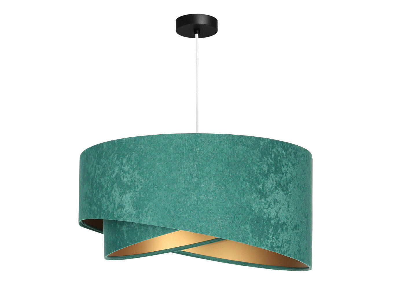 HÄNGELEUCHTE Galaxy 50/93 cm   - Goldfarben/Grün, Design, Kunststoff/Textil (50/93cm)