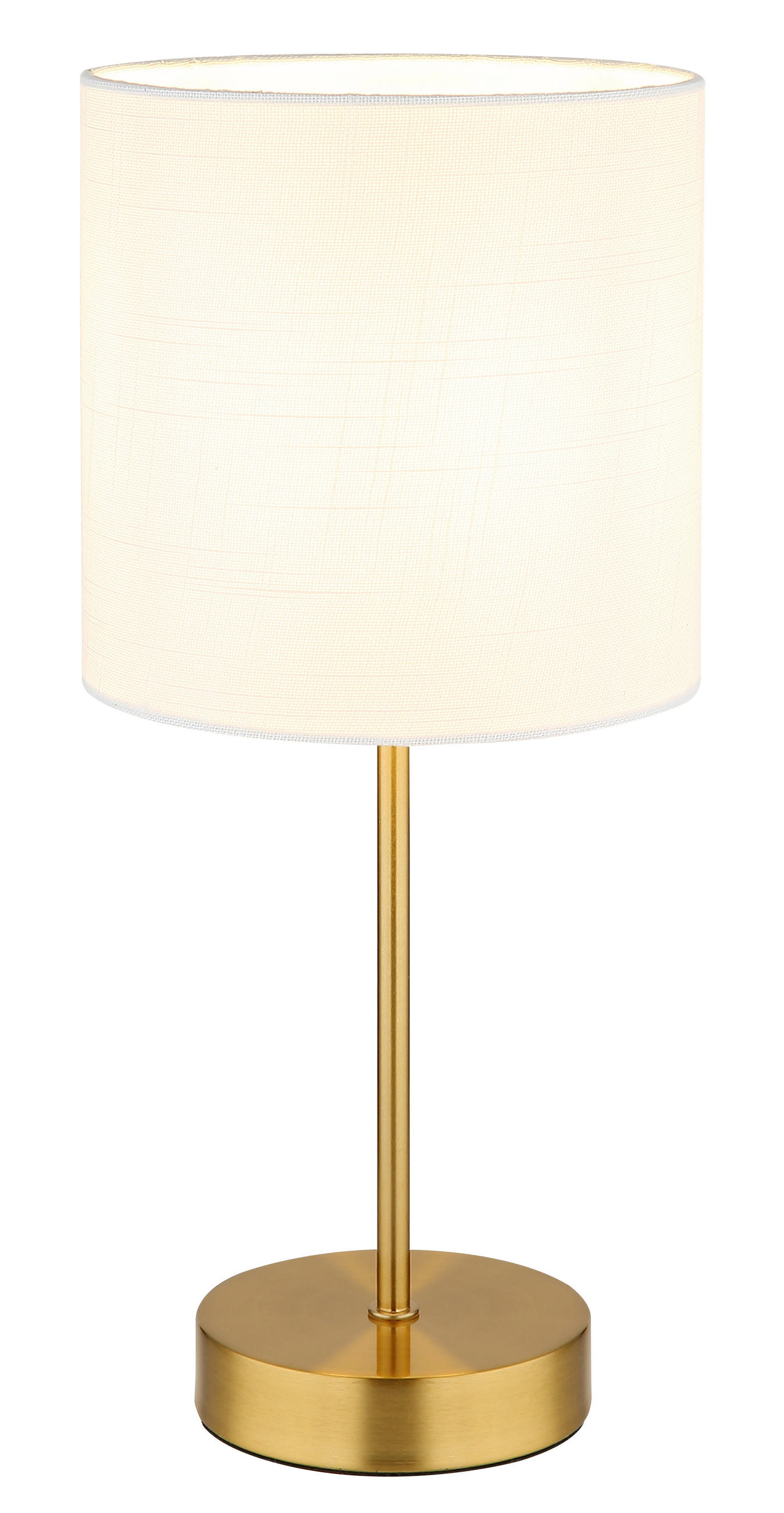 TISCHLEUCHTE Truett 17/37 cm  - Messingfarben/Schwarz, Design, Kunststoff/Textil (17/37cm) - Globo