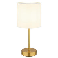 TISCHLEUCHTE Truett 17/37 cm  - Messingfarben/Schwarz, Design, Kunststoff/Textil (17/37cm) - Globo