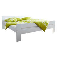 Massivholzbett Bert 140/200 cm  Weiss   - Weiss, Modern, Holz (140/200cm) - MID.YOU