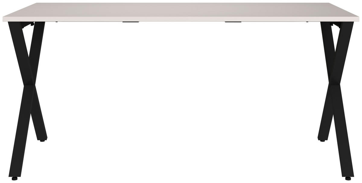 SCHREIBTISCH 160/80/75 cm  in Schwarz, Kaschmir  - Kaschmir/Schwarz, MODERN, Holzwerkstoff/Metall (160/80/75cm) - Novel