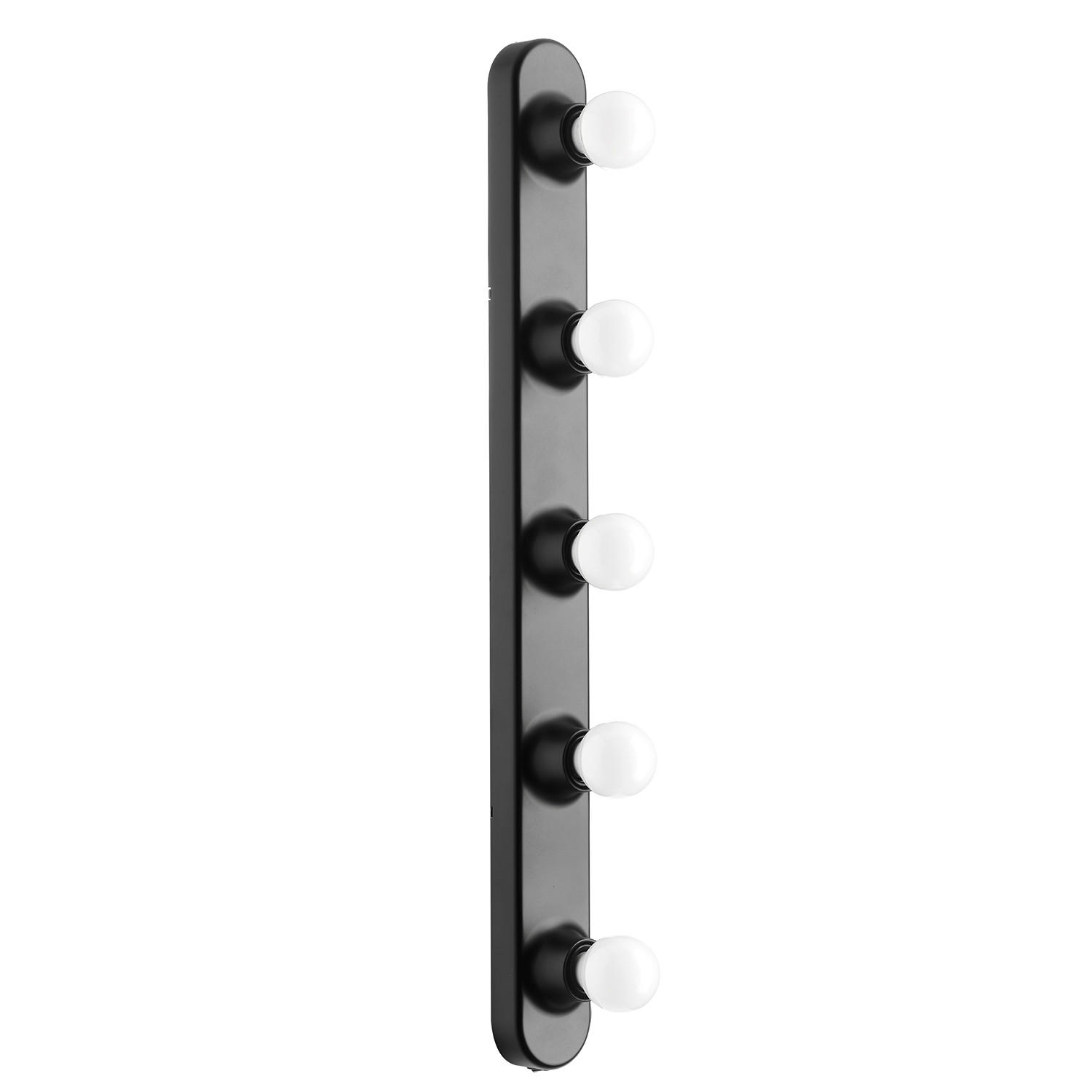 SPIEGELLEUCHTE 5/5/60 cm   - Schwarz, KONVENTIONELL, Kunststoff (5/5/60cm)