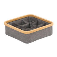 ORGANIZER  - Grau, Basics, Karton/Holz (30/30/9cm) - Jimmylee