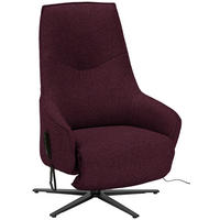 RELAXSESSEL in Textil Bordeaux  - Bordeaux/Anthrazit, Design, Textil/Metall (70/112/85cm) - Himolla Komfortklass