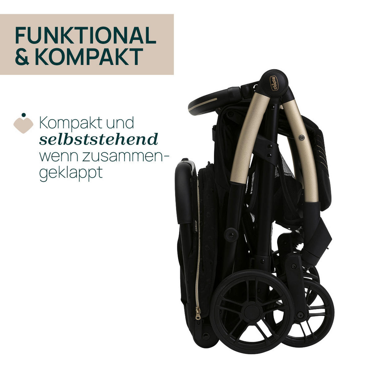 BUGGY GOODY XPLUS  - Schwarz, Basics, Textil/Metall (47/86/106cm) - Chicco