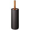 WC-BÜRSTENGARNITUR Holz  Kunststoff   - Anthrazit/Naturfarben, Basics, Holz/Kunststoff (9/38/9cm) - Sadena