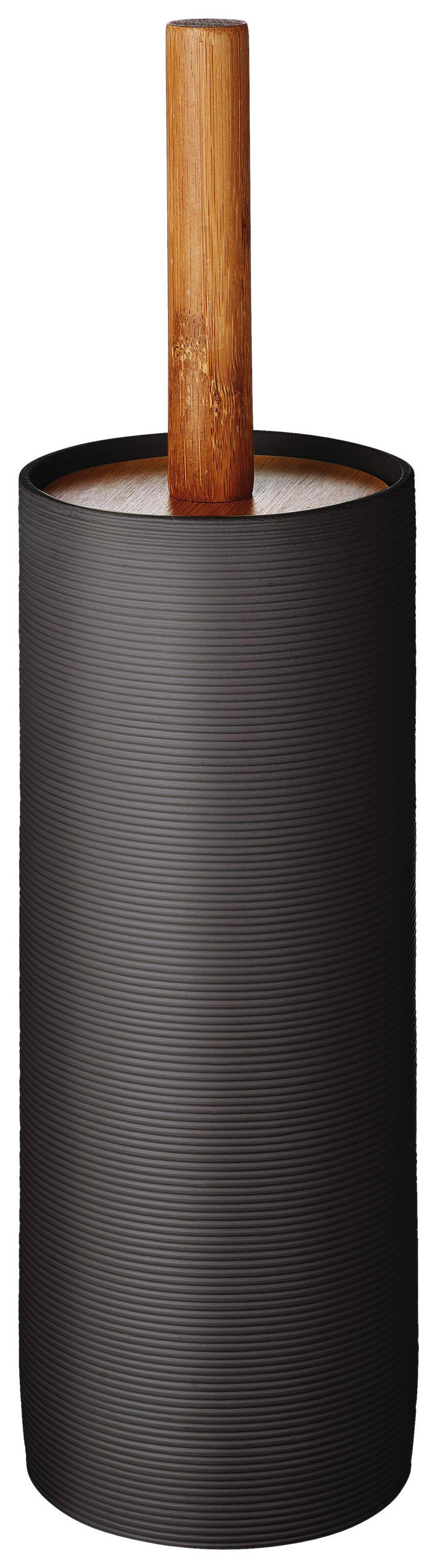 WC KEFA SO STOJANOM - prírodná farba/antracitová, Basics, drevo/plast (9/38/9cm) - Sadena