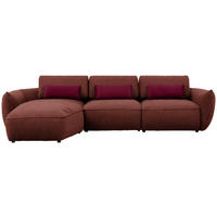 ECKSOFA  in Chenille Rotbraun  190/340 cm  - Rotbraun/Rot, Design, Kunststoff/Textil (190/340cm) - Belluti