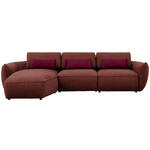 ECKSOFA  in Chenille Rotbraun  190/340 cm  - Rotbraun/Rot, Design, Kunststoff/Textil (190/340cm) - Belluti