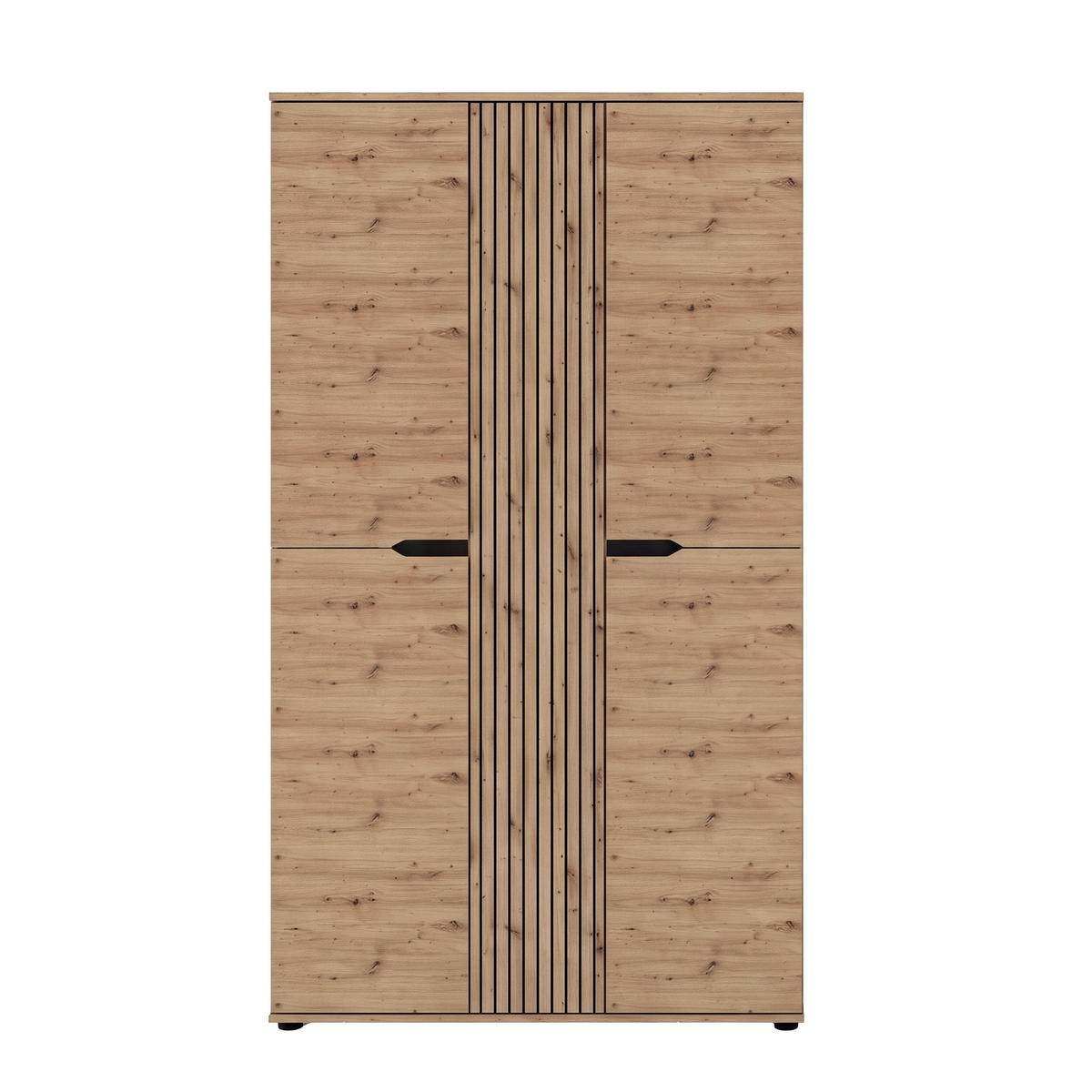 GARDEROBENSCHRANK  in 104/191/37 cm  - Schwarz/Eiche Artisan, Design, Holzwerkstoff/Kunststoff (104/191/37cm) - MID.YOU