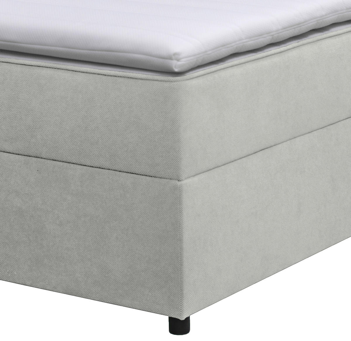BOXBETT 100/200 cm  in Hellgrau  - Hellgrau/Schwarz, Konventionell, Kunststoff/Textil (100/200cm) - Moderano