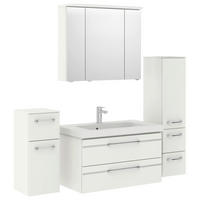 BADEZIMMER 5-teilig  in 152 cm  - Chromfarben/Weiß Hochglanz, KONVENTIONELL, Glas/Holzwerkstoff (152cm) - Pelipal