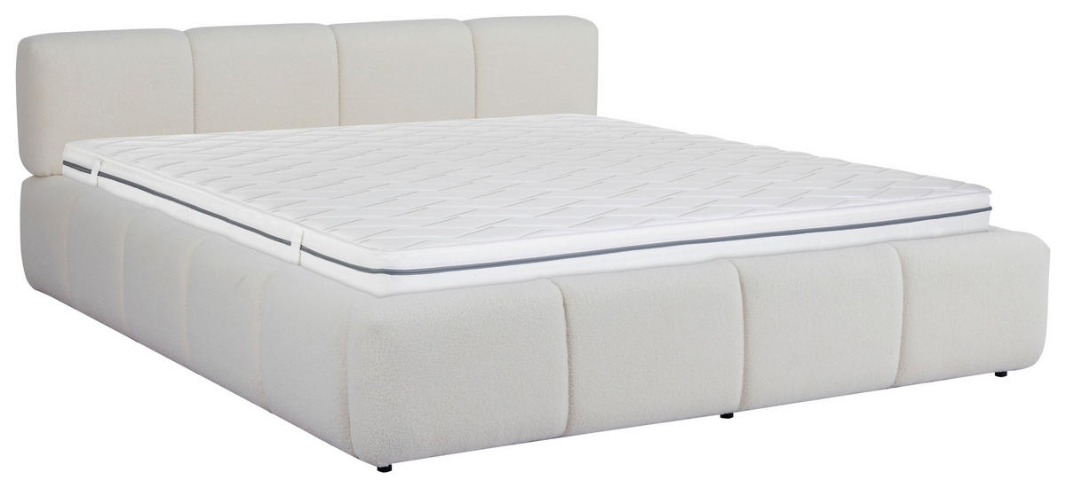 TAPECIRANI KREVET   180/200 cm   bež  - prirodne boje/bež, Moderno, drvo/tekstil (180/200cm) - Livetastic