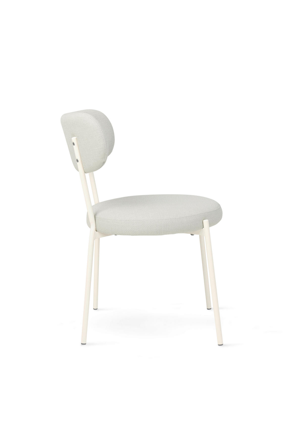 STUHL Webstoff Weiß  - Weiß, Basics, Textil/Metall (50/81,5/59cm) - Tom Tailor