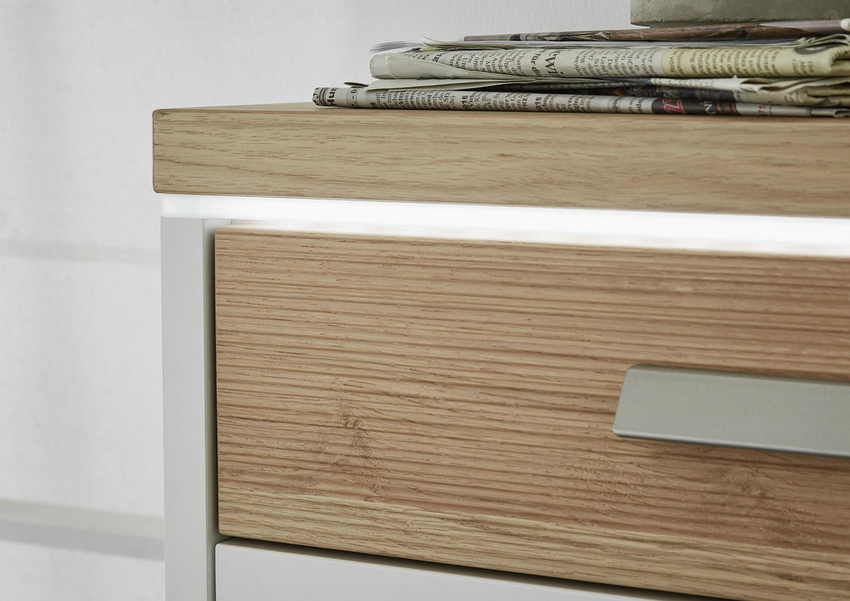GARDEROBE 3-teilig  in 200/200/32 cm  - Weiss/Eichefarben, Design, Holz/Holzwerkstoff (200/200/32cm) - Dieter Knoll