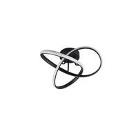 STROPNÉ LED SVIETIDLO, 40/15 cm  - čierna, Basics, kov (40/15cm)