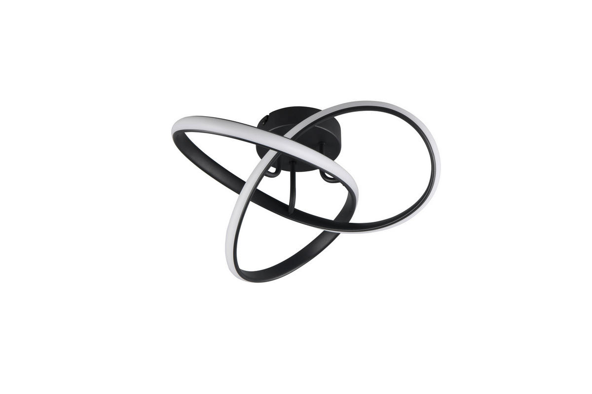 STROPNÉ LED SVIETIDLO, 40/15 cm  - čierna, Basics, kov (40/15cm)