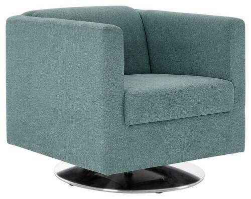 DESIGNSESSEL Mikrofaser Petrol    - Chromfarben/Petrol, Design, Textil/Metall (72/71/75cm) - LOOKS by W.Joop