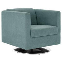 DESIGNSESSEL Mikrofaser Petrol    - Chromfarben/Petrol, Design, Textil/Metall (72/71/75cm) - LOOKS by W.Joop