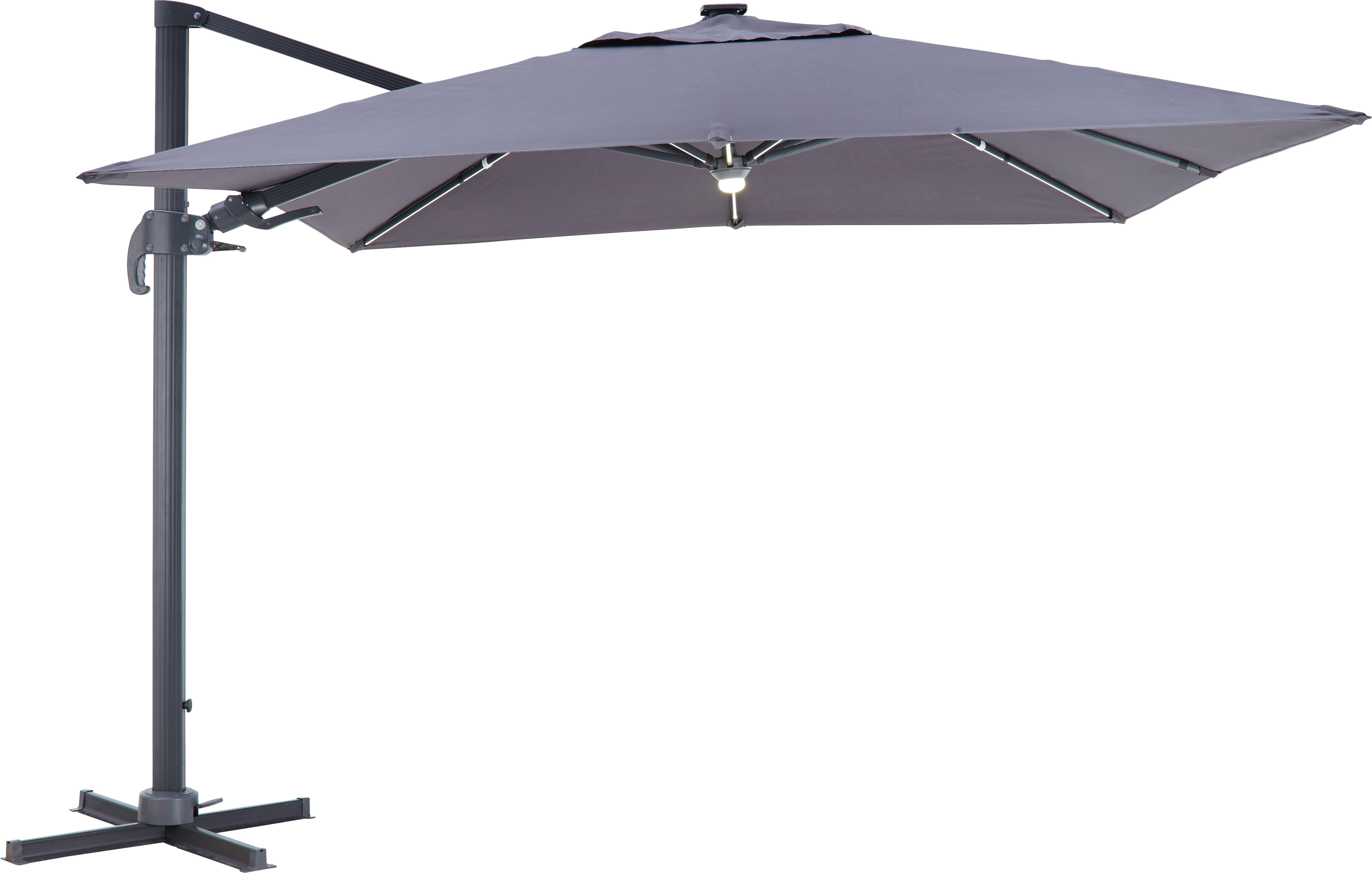 Umbrelă cu picior lateral 300/300 cm