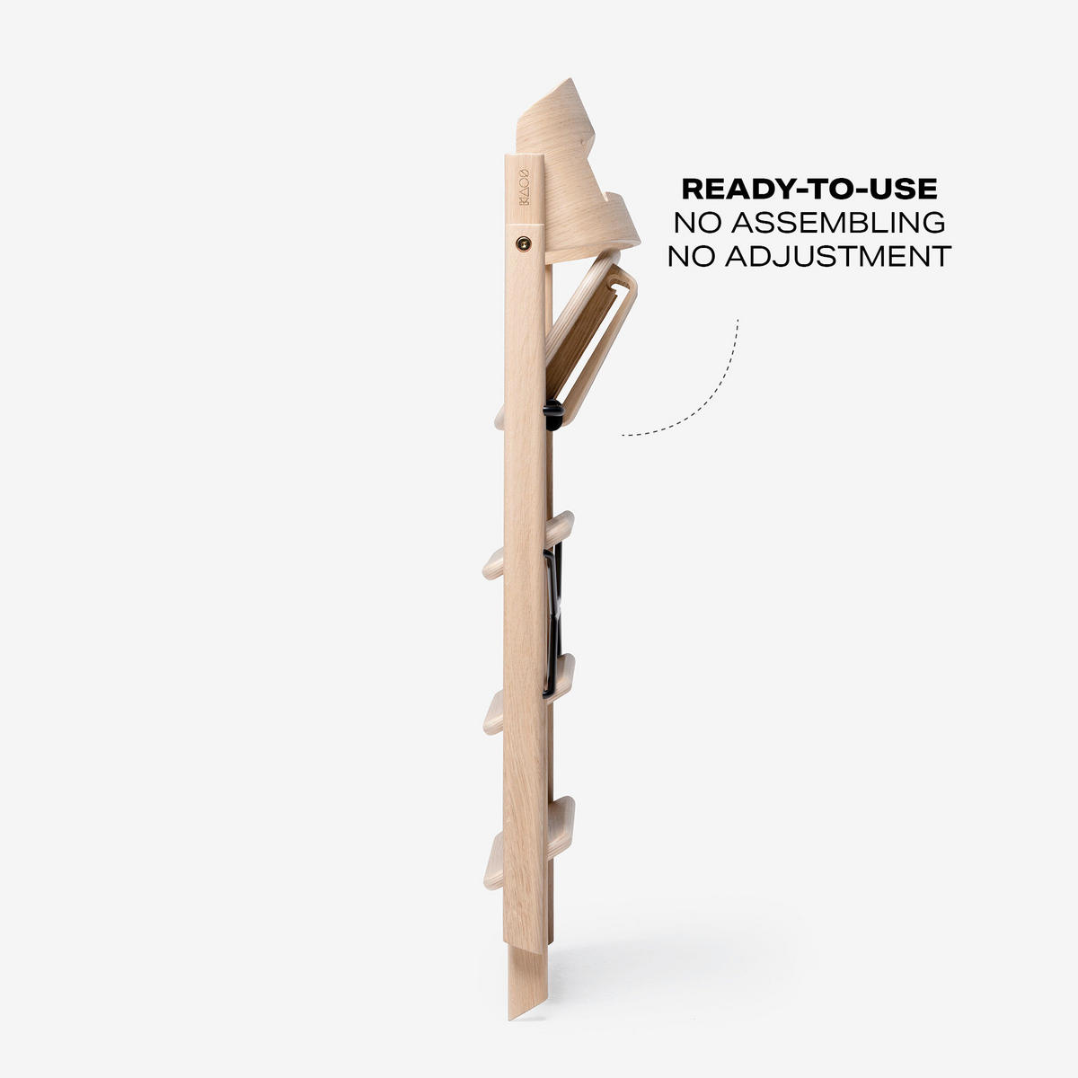 HRANILICA  KAOS Klapp High Chair  - hrast medunac, Basics, drvo (45,5/60/81cm)